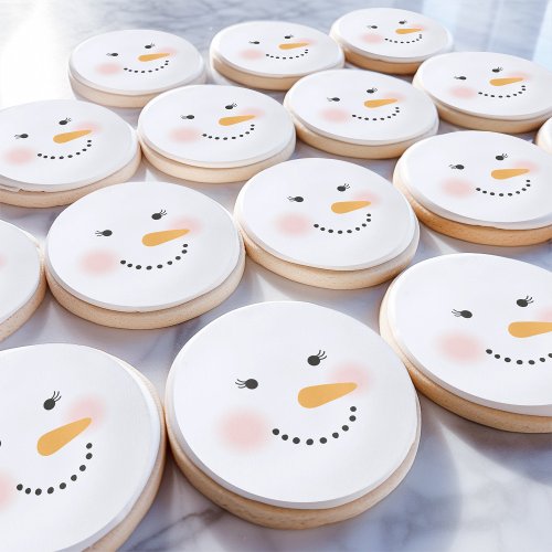 Happy Winter Snow Lady Holiday Sugar Cookie