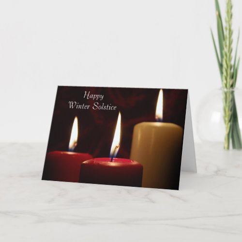 Happy Winter Solstice candles Card