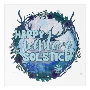 Happy Winter Solstice - Celebrate The Season Acrylic Print