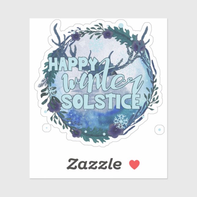 Happy Winter Solstice - Celebrate The Season Sticker (Sheet)