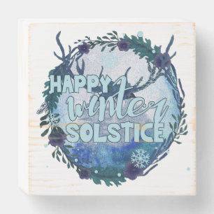 Happy Winter Solstice - Celebrate The Season Wooden Box Sign