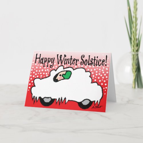 Happy Winter Solstice Cute Holiday Card