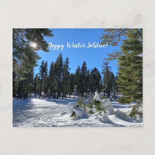Happy Winter Solstice from Tahoe City Postcard