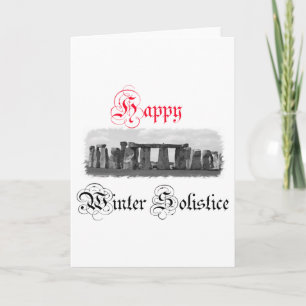 Happy Winter Solstice Stonehenge Holiday Card