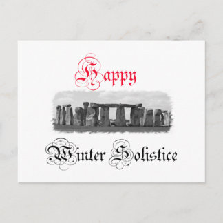 Happy Winter Solstice Stonehenge Postcard