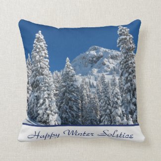 Happy Winter Solstice Throw Pillow