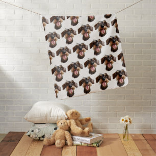 Happy Wirehaired Dachshund Baby Blanket