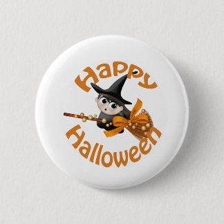 Happy Witch Pinback Button