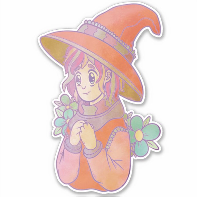 Happy Witch Sticker (Front)