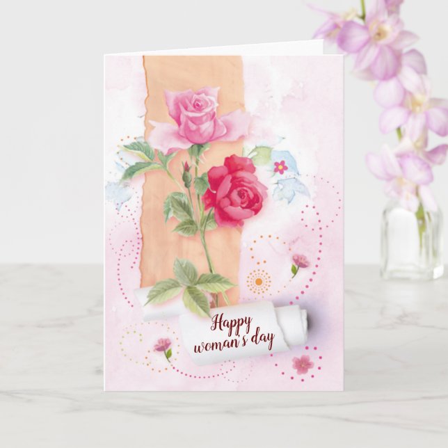 Happy woman's day card (Orchid)