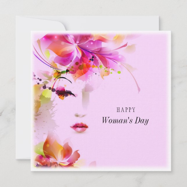 Happy Womans Day Holiday Card (Front)