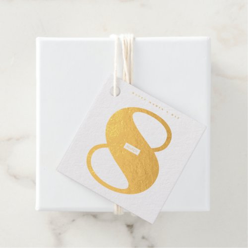 Happy womenâs day 8th March International Holiday Foil Favor Tags