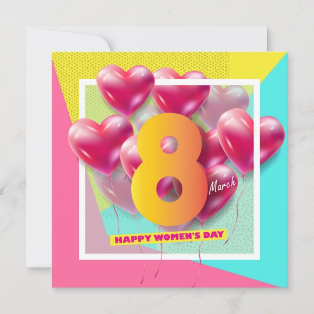 Happy women’s day! 8th March International Holiday Invitation (Front)