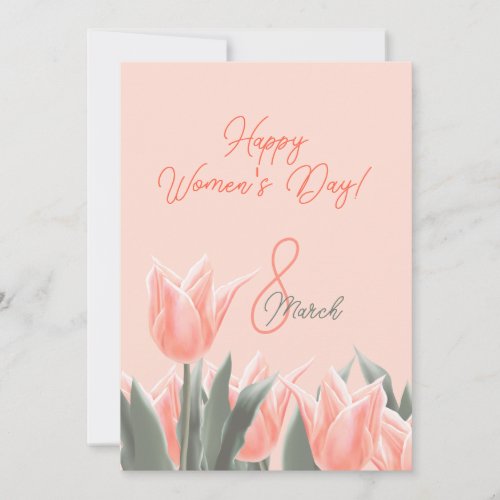 Happy Womenâs day 8th March International Spring  Holiday Card
