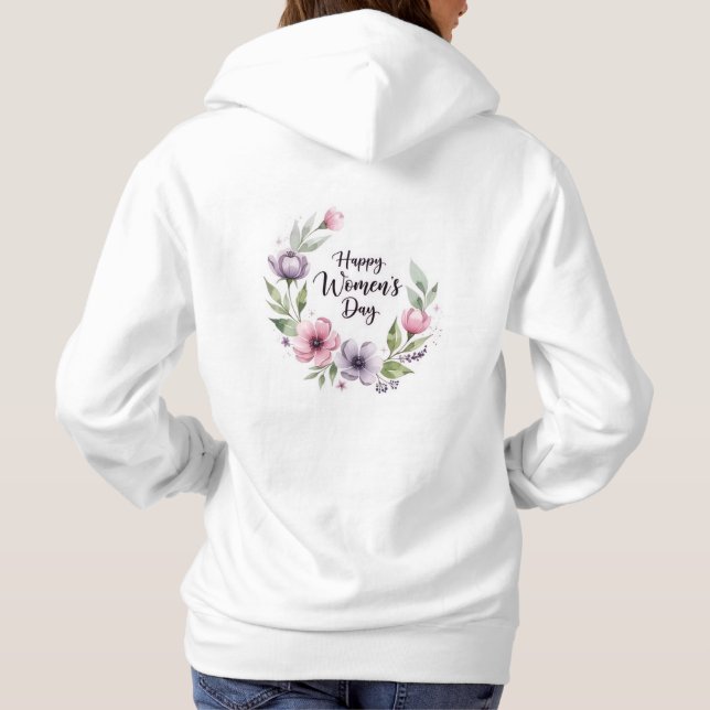  happy women's day 2026 hoodies celebration (Back)