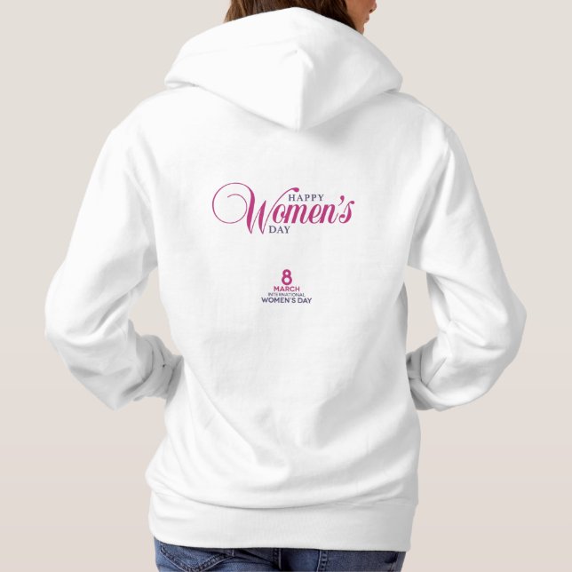  happy women's day 2026 hoodies celebration (Back)