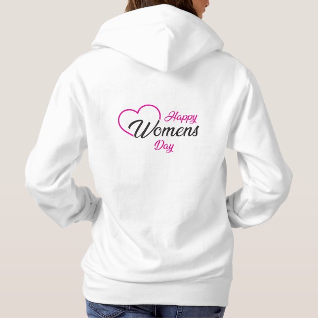  happy women's day 2026 hoodies celebration (Back)