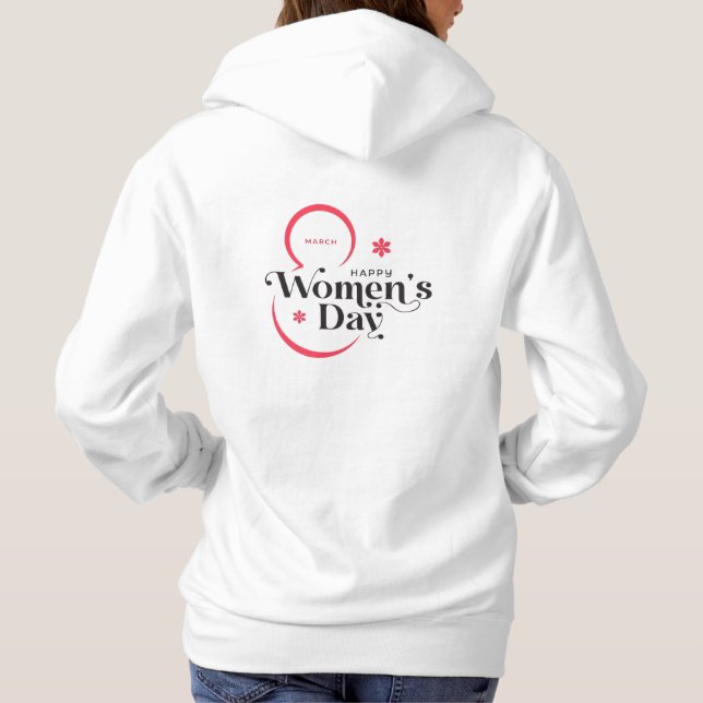  happy women's day 2026 hoodies celebration (Back)