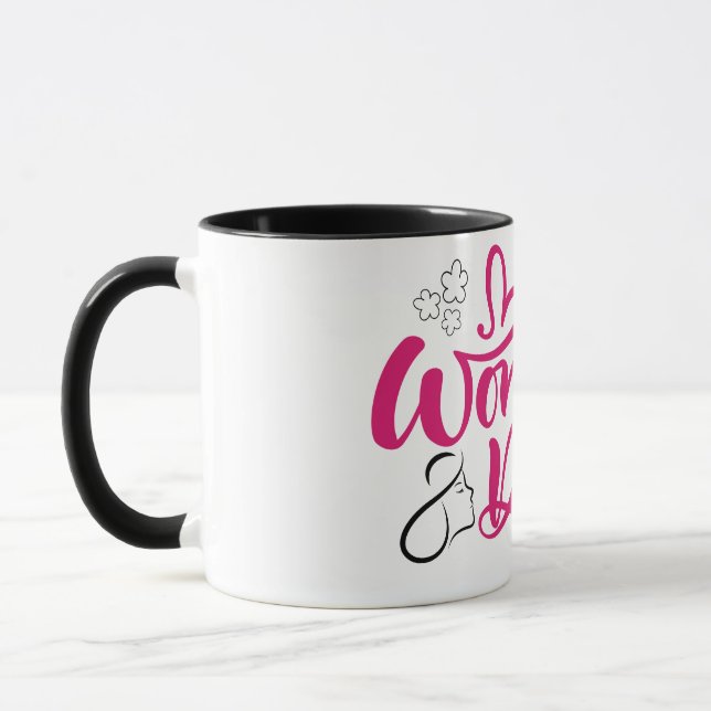 Happy Women's Day 8 March | International Women's  Mug (Left)