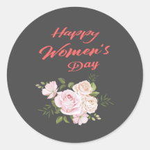 happy women's day dark grey