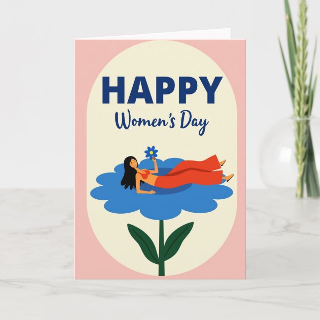 Happy Womens Day Floral Card (Front)