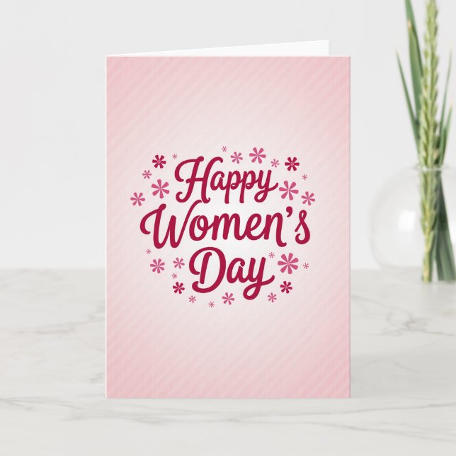 Happy Womens Day Greeting Card (Front)