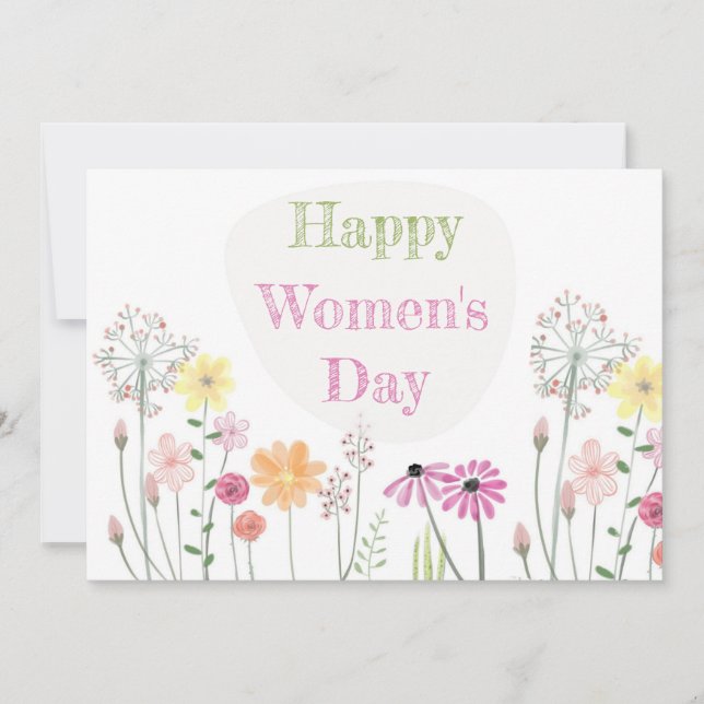 Happy Women's Day Greeting  Holiday Card (Front)