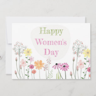 Happy Women's Day Greeting Holiday Card