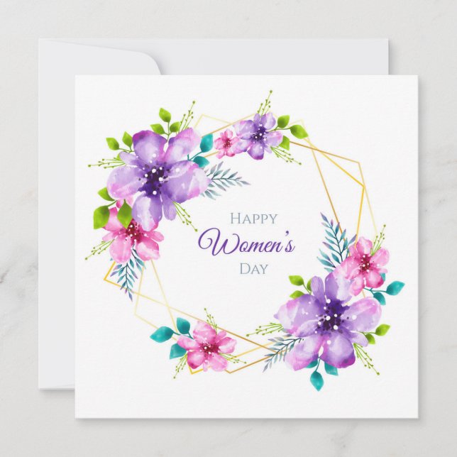 Happy Women's Day Holiday Card (Front)