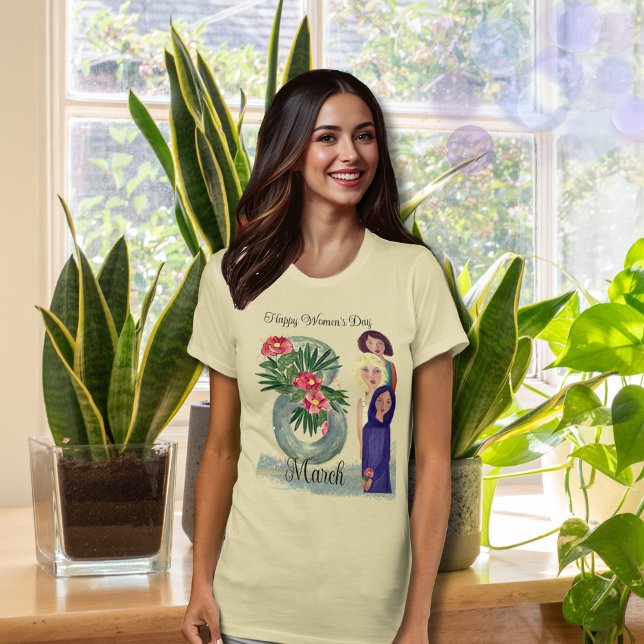 Happy Women's Day | March 8th Cream T-Shirt (Happy Women's Day  March 8th Cream T-Shirt)