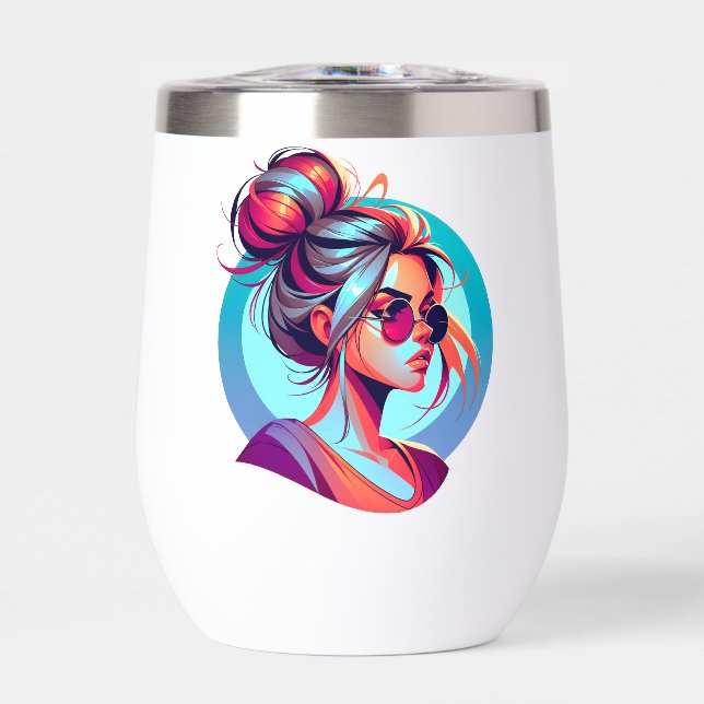 Happy Women's Day | March 8th Thermal Wine Tumbler (Front)