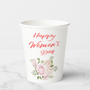 happy women's day paper cups