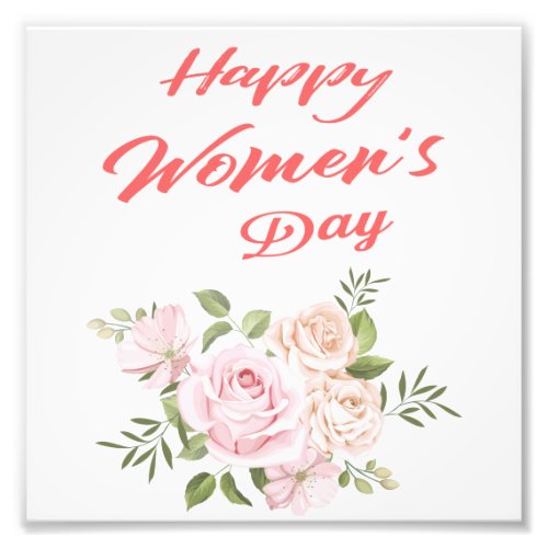 happy womens day photo print