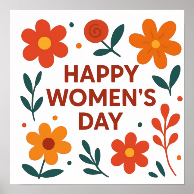 Happy Womens Day Poster (Front)