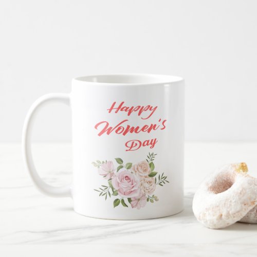 happy womens day white coffee mug