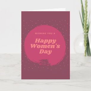Happy women's day wishes red card