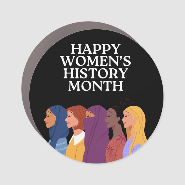 Happy Women's History Month Car Magnet (Front)