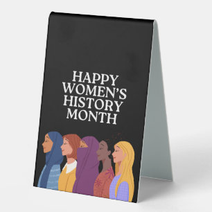 Happy Women's History Month Table Tent
