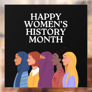 Happy Women's History Month Window Cling