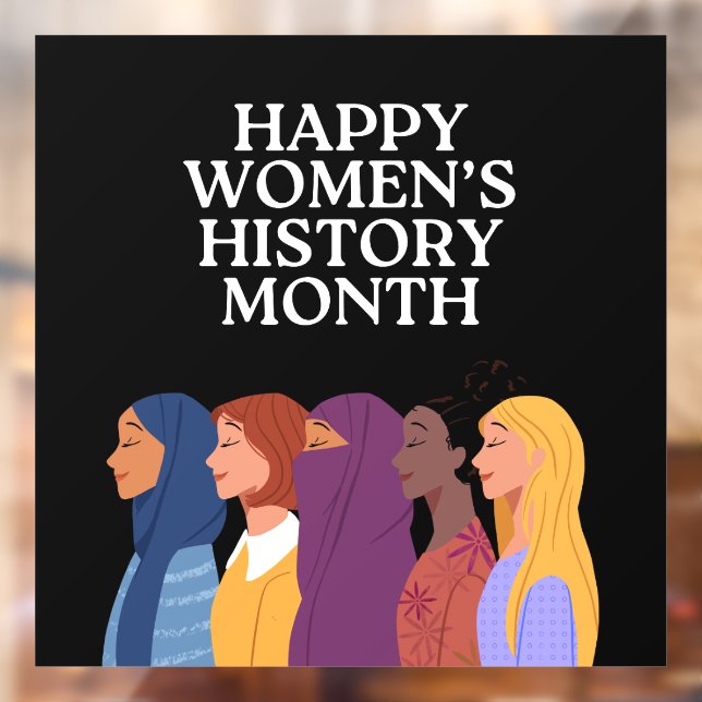 Happy Women's History Month Window Cling (Sheet 2)