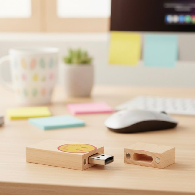 Happy Wood Flash Drive (Creator Uploaded)