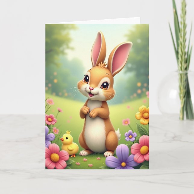 Happy Woodland Friend Card (Front)