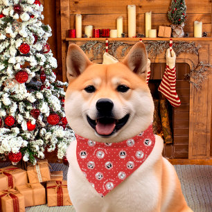 'Happy Woof Year' Christmas Red Dog Lovers Bandana