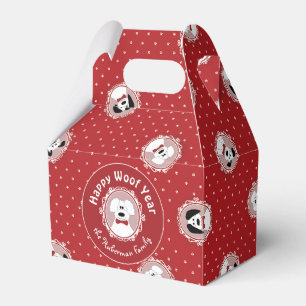 'Happy Woof Year' Poodle Christmas Favor Box