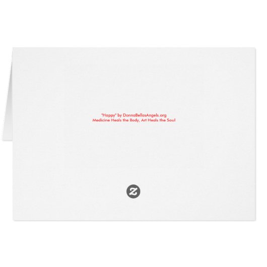 Happy Word Art Inspirational Funny Greeting Cards (Back Horizontal)