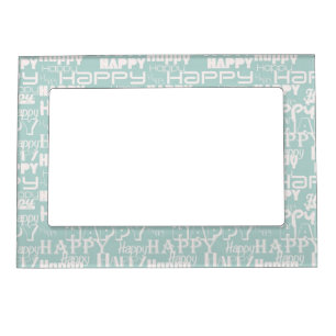 Happy Words Blue Magnetic Frame