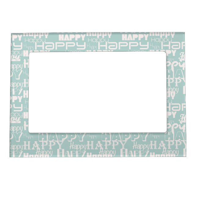 Happy Words Blue Magnetic Frame (Front)