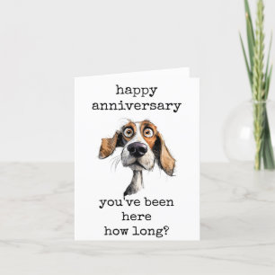 Happy Work Anniversary Card, Funny Letterpress Thank You Card