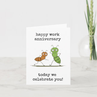 Happy Work Anniversary, Celebrate You, Funny, Cute Card