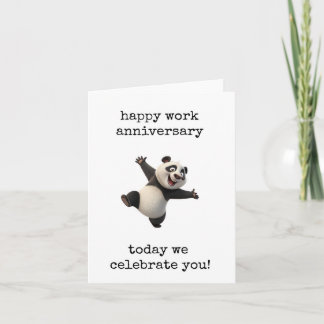Happy Work Anniversary, Celebrate You, Panda Bear Card